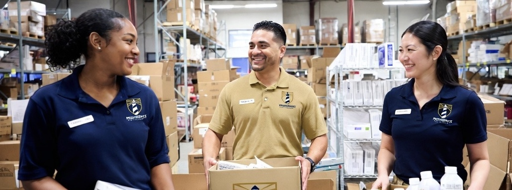 warehouse team workers